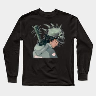 Spike Skull Helmet Long Sleeve T-Shirt